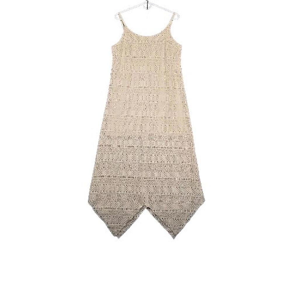 No Boundaries Maxi Nobo Crochet Dress Cream Ivory Size XL Sleevless  Country